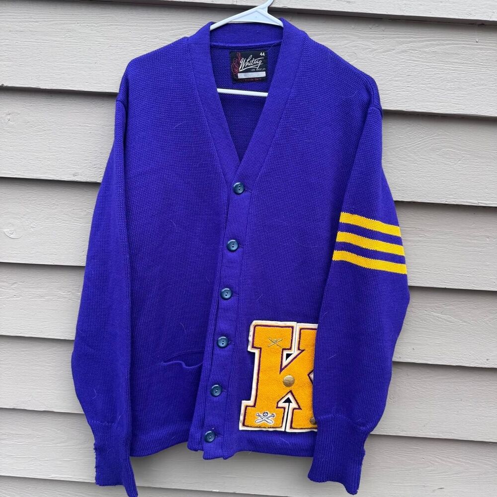 Unbranded Men's Purple and Blue Jumper